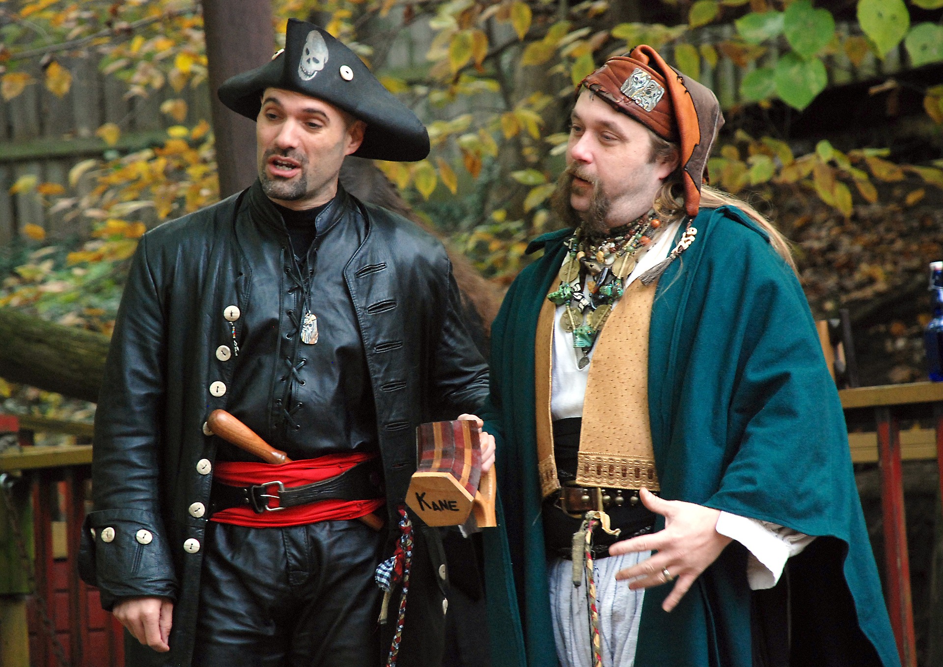 Two men in period dress for Renaissance festival